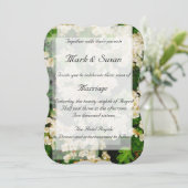 Hawthorn Blossom Wedding Einladung (Stehend Vorderseite)