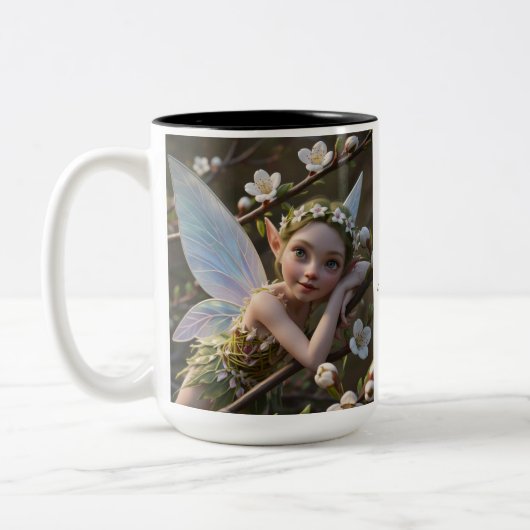 Hawthorn Blume Fairy Zweifarbige Tasse (Links)