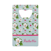 Hawthorn-Blume Geldbeutel Flaschenöffner (Vorderseite)