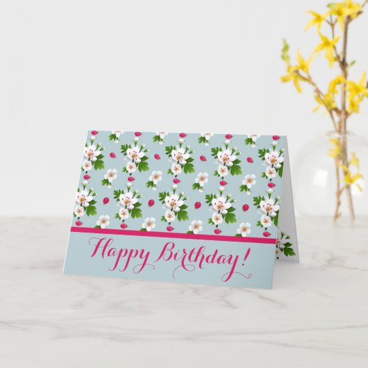 Hawthorn-Blume Karte (Gelbe Blume)