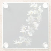 Hawthorn Blume Küstenercna Glasuntersetzer (Rückseite)