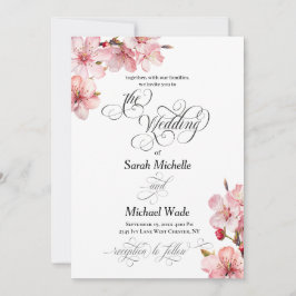 Hawthorn Elegant Calligraphy Wedding Invitation Einladung