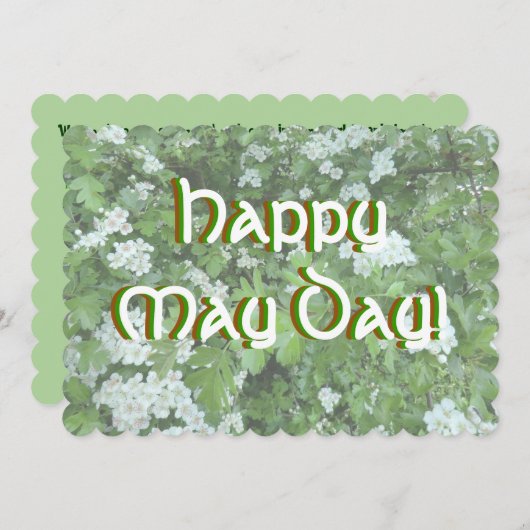 Hawthorn im Blütenglück Einladung (Vorne/Hinten)