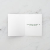 Hawthorn & Oak Handfasting Save the Date Notecard Einladung (Innenseite)