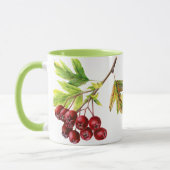 Hawthorn & Rose angesagte botanische Kunst, grüne Tasse (Links)