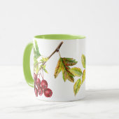 Hawthorn & Rose angesagte botanische Kunst, grüne Tasse (Vorderseite Links)