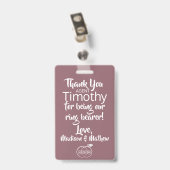 Hawthorn Rose Ring Bearer Security Abzeichen Ausweis (Rückseite mit Clip)