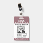 Hawthorn Rose Ring Bearer Security Abzeichen Ausweis (Vorderseite mit Clip)