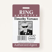 Hawthorn Rose Ring Bearer Security Abzeichen Ausweis (Vorderseite)