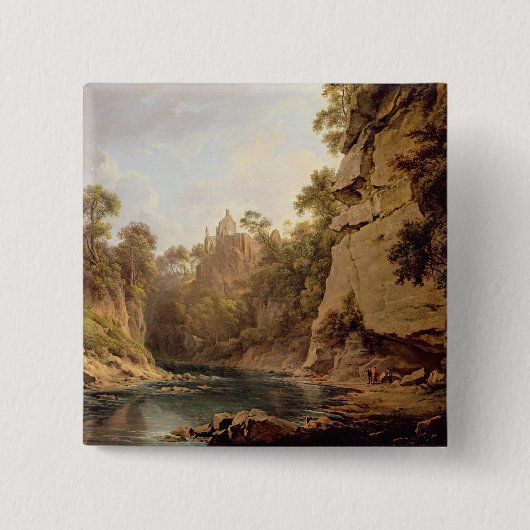 Hawthornden Schloss, nahe Edinburgh, c.1820-22 (Öl Button (Vorderseite)