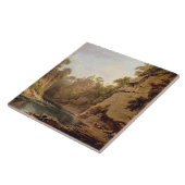 Hawthornden Schloss, nahe Edinburgh, c.1820-22 (Öl Fliese (Seite)