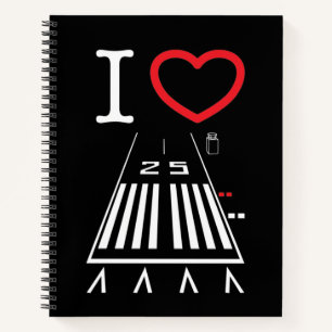 Hawthorne Airport Runway 25/7 Notebook Notizblock