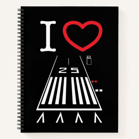 Hawthorne Airport Runway 25/7 Notebook Notizblock (Vorderseite)