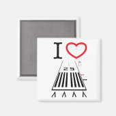 Hawthorne Airport Runway 25 - Square Magnet (Vorderseite/Rückseite)