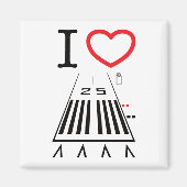 Hawthorne Airport Runway 25 - Square Magnet (Vorne)