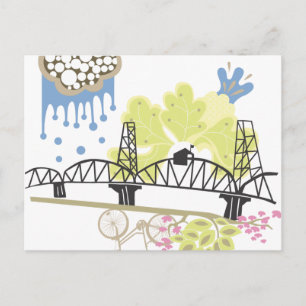 Hawthorne Bridge Portland Postcard Postkarte