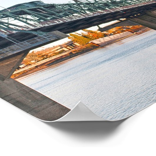 Hawthorne Bridge Portland Poster (Ecke)