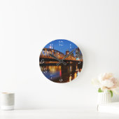 Hawthorne Bridge Runde Wanduhr (Zuhause)