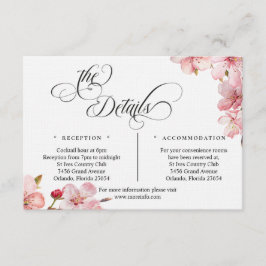 Hawthorne Calligraphy Details Enclosure Card Begleitkarte