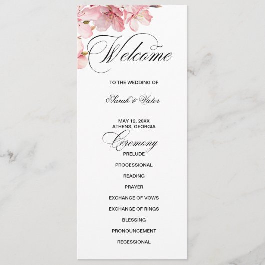 Hawthorne Calligraphy double side program card  Programm (Vorderseite)