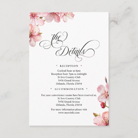 Hawthorne Calligraphy QR Code Enclosure Card Begleitkarte (Vorderseite)