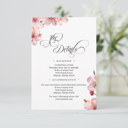 Hawthorne Calligraphy QR Code Enclosure Card Begleitkarte (Stehend Vorderseite)