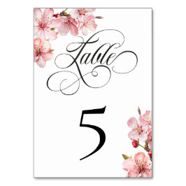 Hawthorne Calligraphy Table Number Card Tischnummer