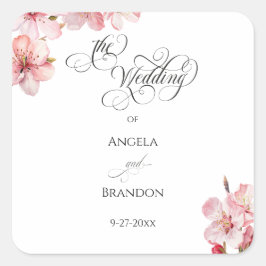 Hawthorne Kalligrafie Quadratischer Aufkleber