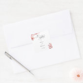 Hawthorne Kalligrafie Quadratischer Aufkleber (Umschlag)