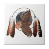 Haww Against Moon Dreamcatcher T - Shirt Tasche Ba Fliese (Vorderseite)