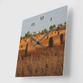 Hay Bail Clock Quadratische Wanduhr (Winkel)