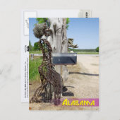 Hay Bale Art - Iron Woman Mailbox Postkarte (Vorne/Hinten)