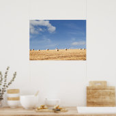 Hay Bales auf dem Feld Poster (Küche)