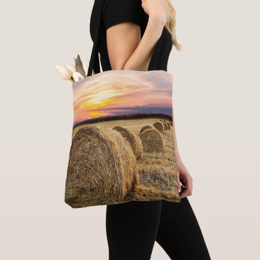 Hay Bales Farm Ranch Sunset Tote Bag Tasche (Von Nahem)