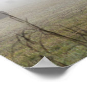 Hay Bales im Nebel Poster (Ecke)