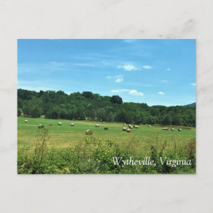 Hay Bales, Wytheville, Virginia Postkarte