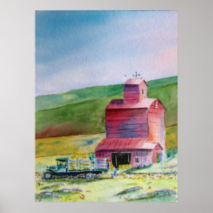 Hay Barn Print Poster