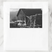 Hay Barn Rechteckiger Aufkleber (Tasche)
