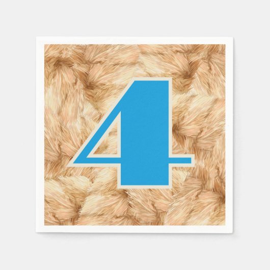 Hay Big Number Birthday Age Serviette (Vorderseite)