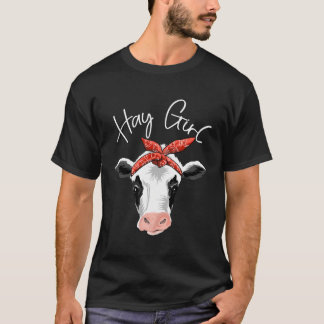 Hay Girl Bauer Funny Cattle Cow Farm Liebhaber Ges T-Shirt
