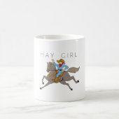 Hay Girl hey Girl komisch Kaffeetasse (Mittel)