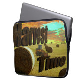 Hay Harvesting Time Logo und Theme, Laptopschutzhülle (Vorderseite Links)