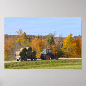 Hay Hauling in Vermont im Herbst Poster (Vorne)