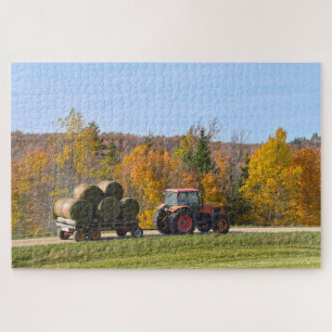 Hay Hauling in Vermont im Herbst Puzzle