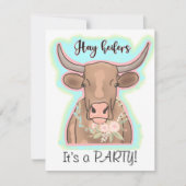 Hay heifers it’s a party einladung (Vorderseite)