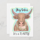 Hay heifers it’s a party einladung (Vorne/Hinten)