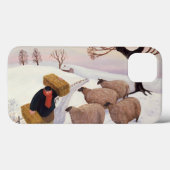 Hay im Winter zum Schaf tragen Case-Mate iPhone Hülle (Rückseite (Horizontal))