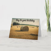 Hay it your Geburtstag Round Heubale Geburtstag Karte (Vorderseite)