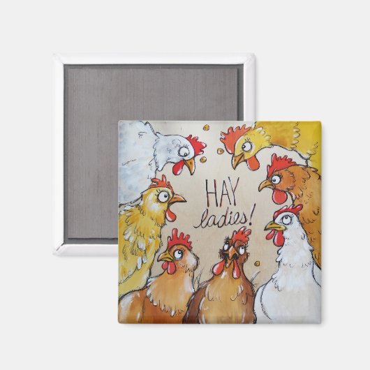Hay Ladys! Magnet (Vorderseite/Rückseite)