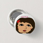 HAY MARIA CARTOON BUTTON (Vorne & Hinten)